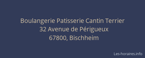 Boulangerie Patisserie Cantin Terrier