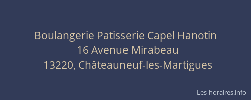 Boulangerie Patisserie Capel Hanotin