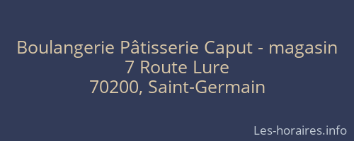 Boulangerie Pâtisserie Caput - magasin