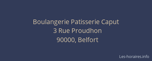 Boulangerie Patisserie Caput