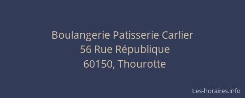 Boulangerie Patisserie Carlier
