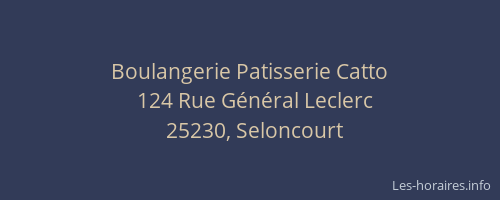 Boulangerie Patisserie Catto
