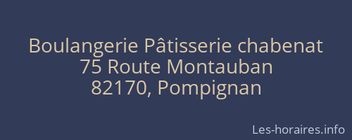 Boulangerie Pâtisserie chabenat