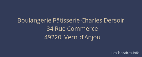 Boulangerie Pâtisserie Charles Dersoir
