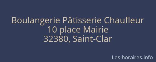 Boulangerie Pâtisserie Chaufleur