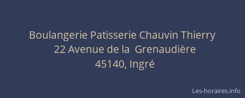 Boulangerie Patisserie Chauvin Thierry