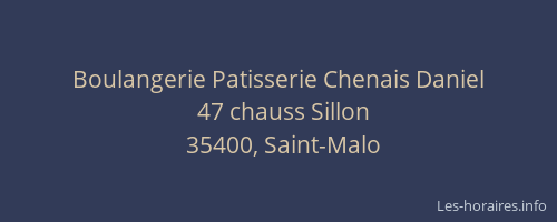 Boulangerie Patisserie Chenais Daniel