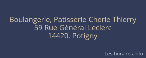 Boulangerie, Patisserie Cherie Thierry