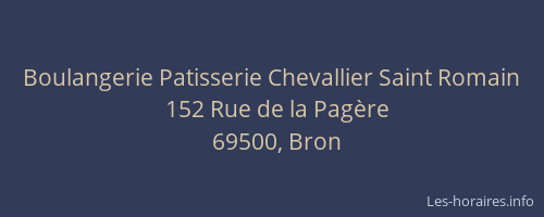 Boulangerie Patisserie Chevallier Saint Romain
