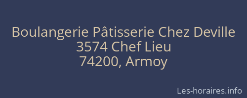 Boulangerie Pâtisserie Chez Deville