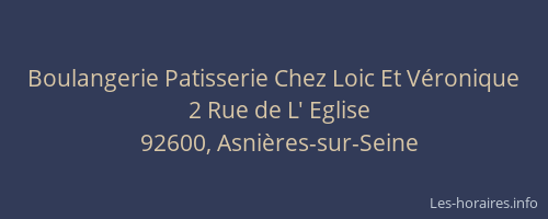 Boulangerie Patisserie Chez Loic Et Véronique