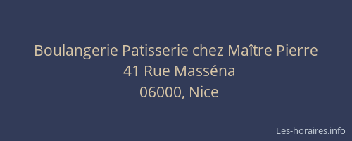 Boulangerie Patisserie chez Maître Pierre