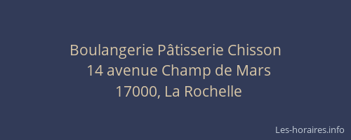 Boulangerie Pâtisserie Chisson