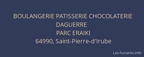 BOULANGERIE PATISSERIE CHOCOLATERIE DAGUERRE