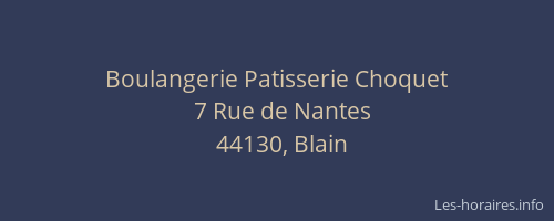 Boulangerie Patisserie Choquet