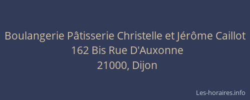 Boulangerie Pâtisserie Christelle et Jérôme Caillot