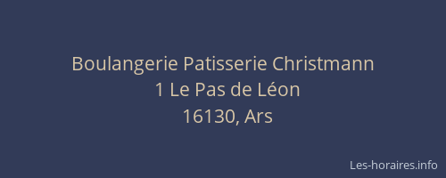 Boulangerie Patisserie Christmann