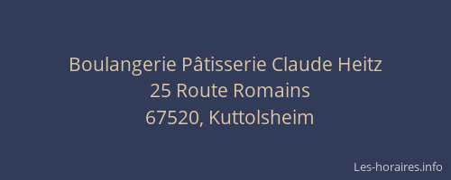 Boulangerie Pâtisserie Claude Heitz