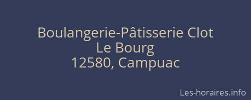 Boulangerie-Pâtisserie Clot