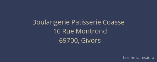 Boulangerie Patisserie Coasse