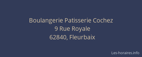 Boulangerie Patisserie Cochez