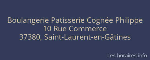 Boulangerie Patisserie Cognée Philippe