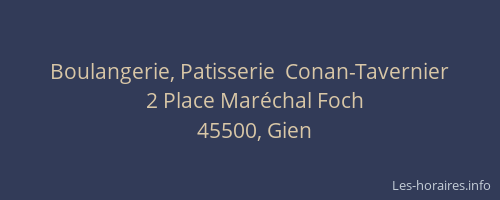 Boulangerie, Patisserie  Conan-Tavernier