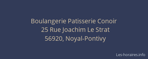 Boulangerie Patisserie Conoir