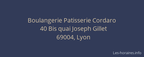 Boulangerie Patisserie Cordaro