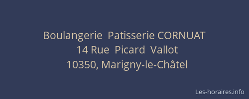 Boulangerie  Patisserie CORNUAT
