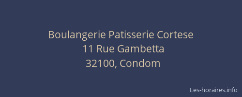 Boulangerie Patisserie Cortese