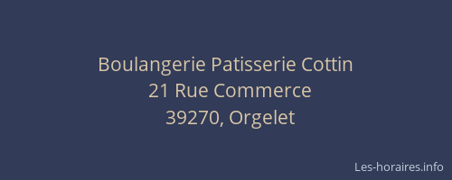 Boulangerie Patisserie Cottin
