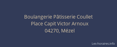 Boulangerie Pâtisserie Coullet