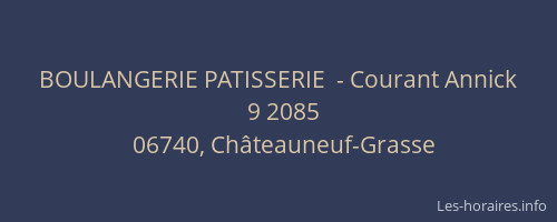 BOULANGERIE PATISSERIE  - Courant Annick