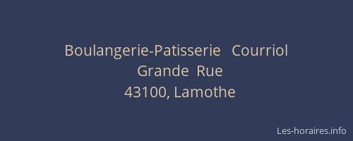 Boulangerie-Patisserie   Courriol