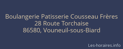 Boulangerie Patisserie Cousseau Frères