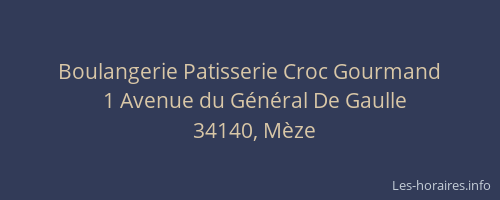 Boulangerie Patisserie Croc Gourmand