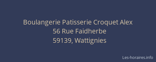 Boulangerie Patisserie Croquet Alex