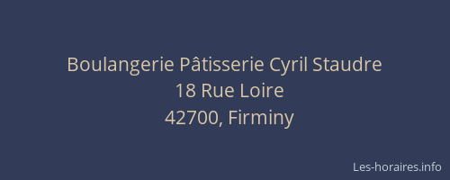 Boulangerie Pâtisserie Cyril Staudre
