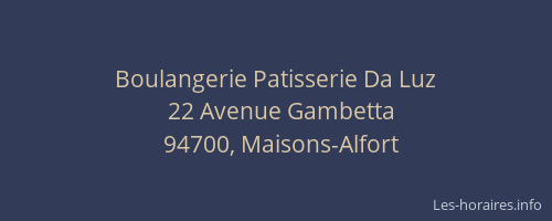 Boulangerie Patisserie Da Luz