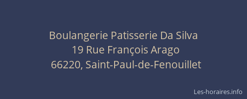 Boulangerie Patisserie Da Silva