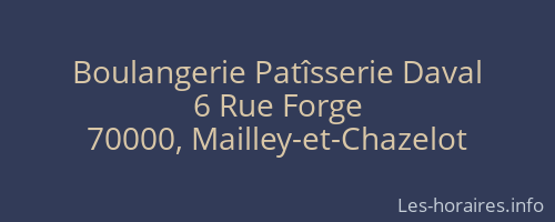 Boulangerie Patîsserie Daval