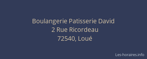 Boulangerie Patisserie David