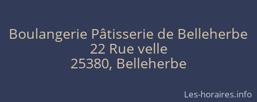 Boulangerie Pâtisserie de Belleherbe