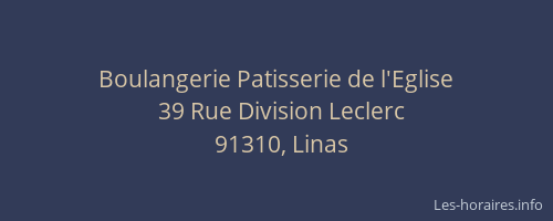 Boulangerie Patisserie de l'Eglise