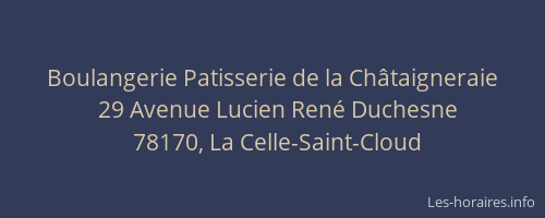 Boulangerie Patisserie de la Ch&acirc;taigneraie
