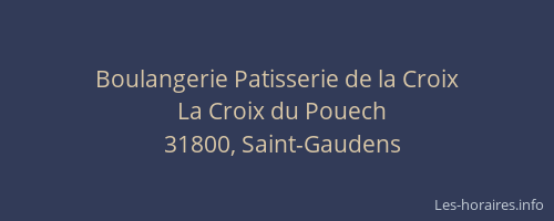 Boulangerie Patisserie de la Croix