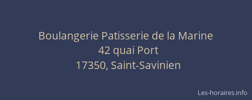 Boulangerie Patisserie de la Marine