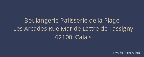 Boulangerie Patisserie de la Plage