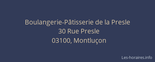 Boulangerie-Pâtisserie de la Presle